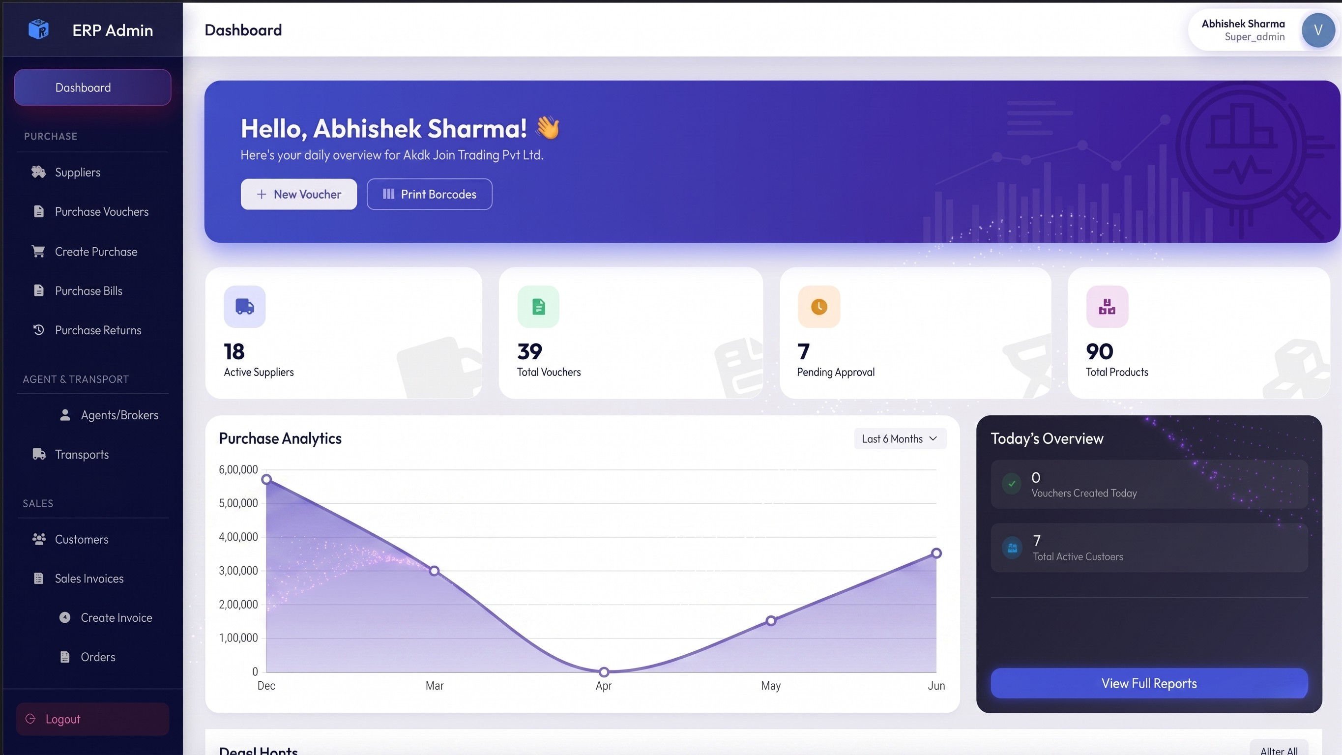 CSD ERP Admin Panel